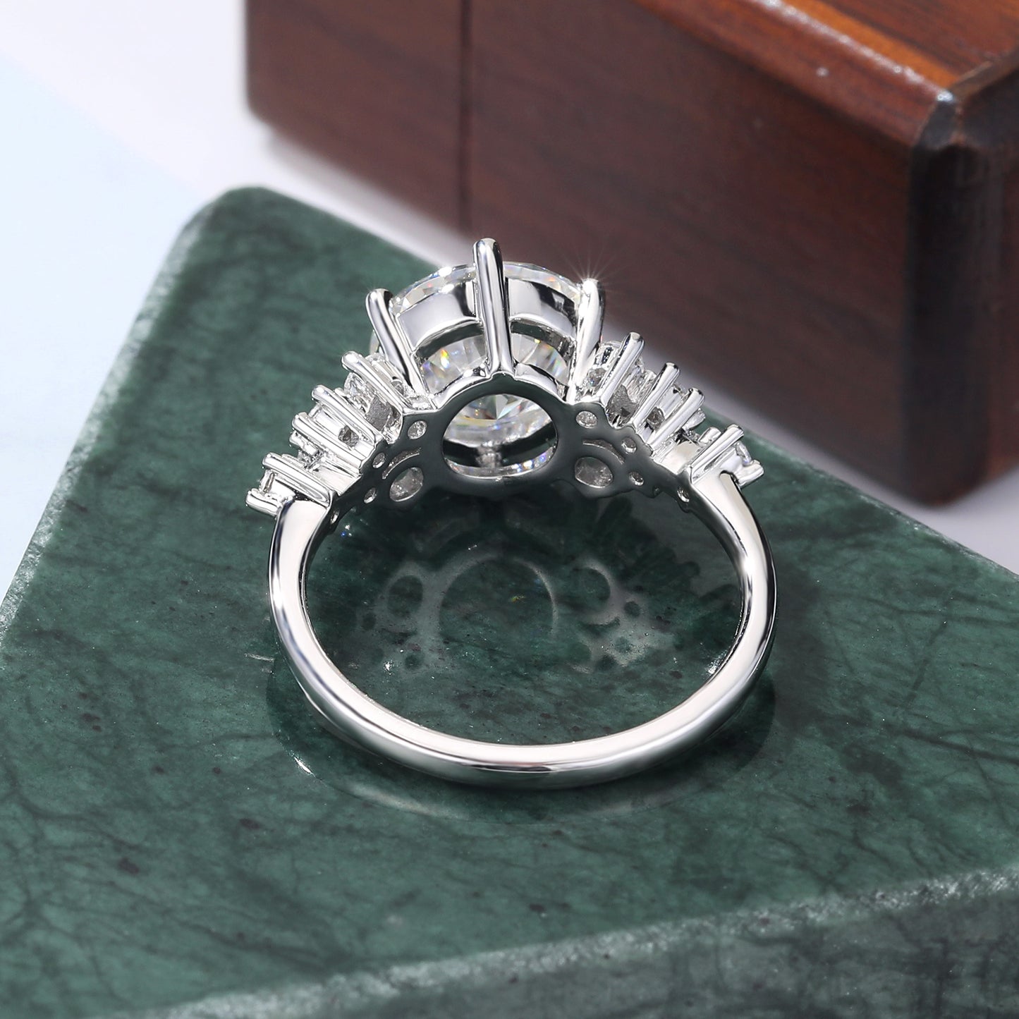 2.5CT Round cut Lab grown diamond white gold engagement ring S925/10K/14k/18k gold , unique rose/yellow gold bridal ring .Anniversary Gift.