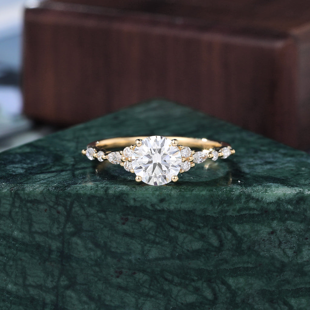 1.0ct Round cut Lab grown diamond rose gold engagement Ring.