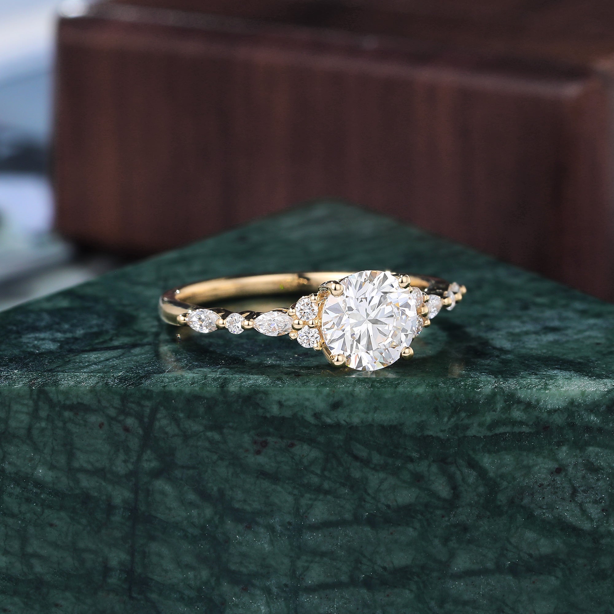 1.0ct Round cut Lab grown diamond rose gold engagement Ring.