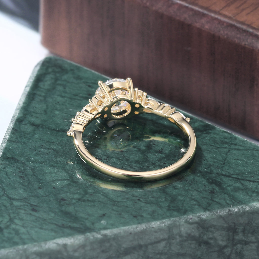 1.0ct Round cut Lab grown diamond rose gold engagement Ring.