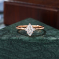 0.5ct Marquise cut Lab grown diamond rose gold engagement Ring.