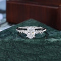 1.1ct Oval cut Lab grown diamond white gold engagement Ring