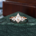 1.2ct Kite cut Lab grown diamond rose gold engagement Ring.