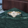 1.5ct Oval cut Lab grown diamond rose gold engagement Ring.