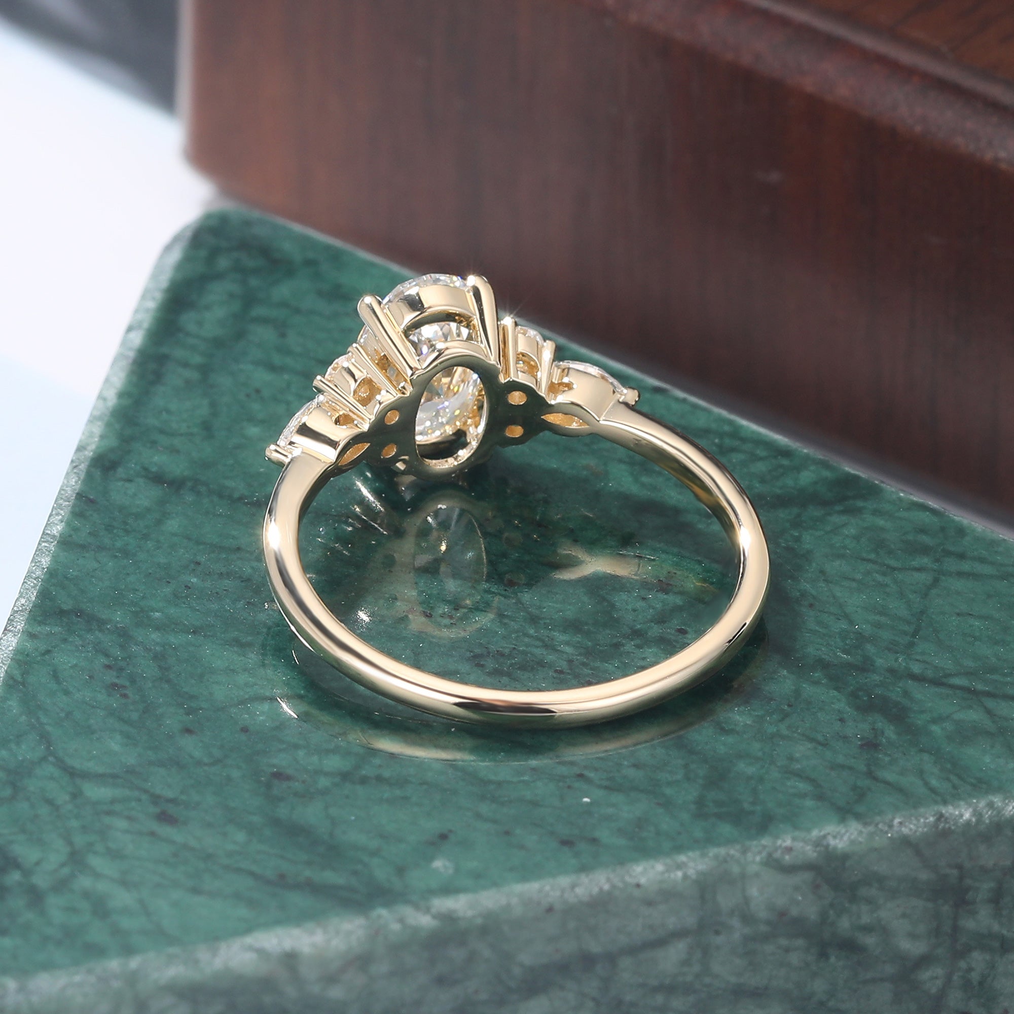 1.5ct Oval cut Lab grown diamond rose gold engagement Ring.