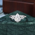 1.5ct Pear shape Lab grown diamond white gold engagement Ring.