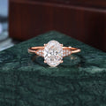 1.6ct Oval cut Lab grown diamond rose gold engagement Ring.