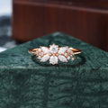 Cluster Lab grown diamond rose gold engagement ring