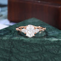 Oval cut Lab grown diamond rose gold engagement Ring.