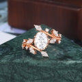 Oval cut Lab grown diamond rose gold engagement Ring.