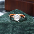 Oval cut moissanite rose gold engagement Ring.