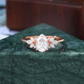 Pear shape  moissanite rose gold engagement Ring.