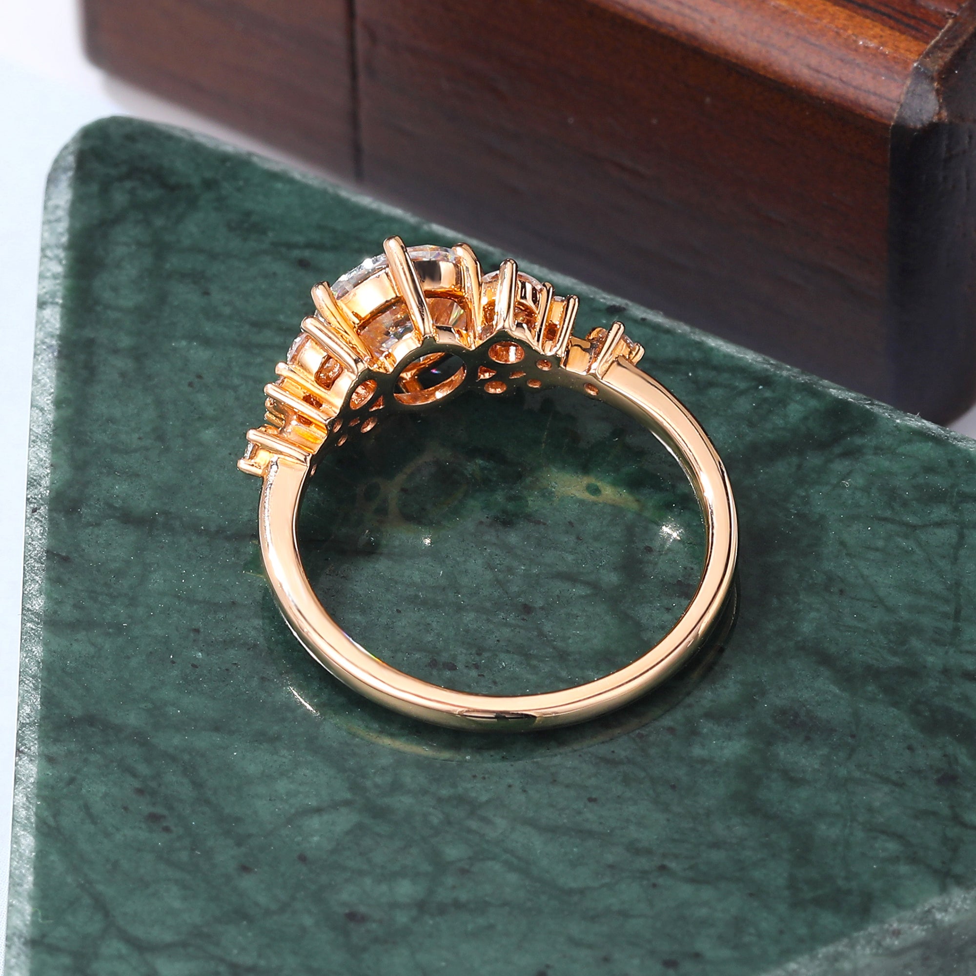 1.0 ct round cut Lab diamond rose gold engagement ring. Anniversary Gift.10k/14k/18k/S925