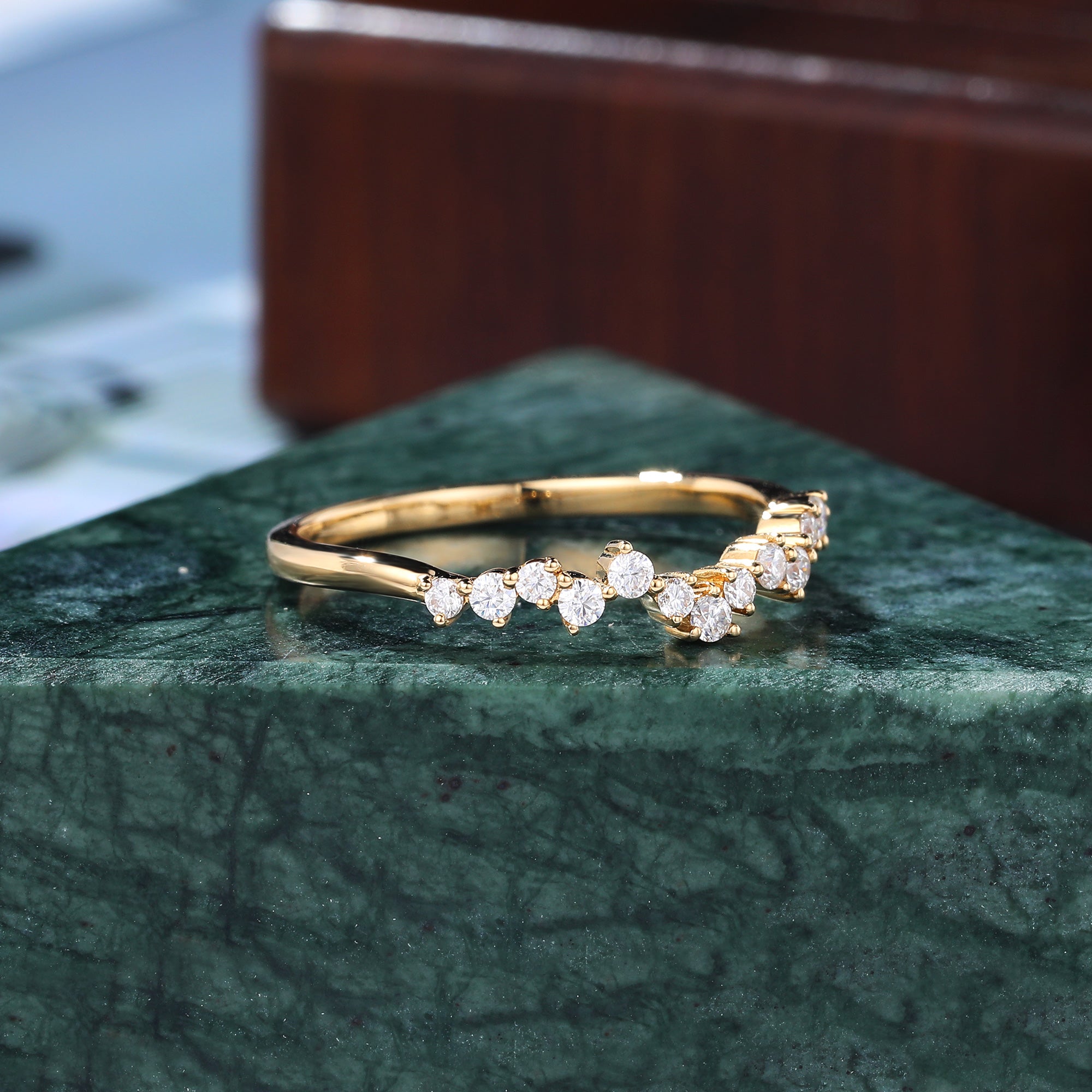 Women 10k/14k/18k rose gold white gold Diamond wedding band 925silver rose gold/white gold/yellow gold ring.