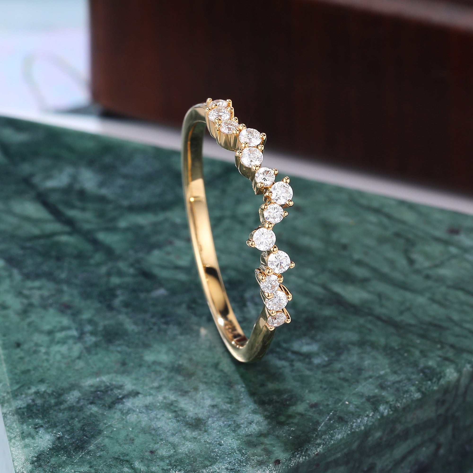 Women 10k/14k/18k rose gold white gold Diamond wedding band 925silver rose gold/white gold/yellow gold ring.