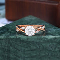 1.0ct Round cut Lab grown diamond rose gold engagement Ring.