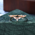 Art deco Lab-grown Diamond engagement ring vintage rose gold ring unique prong set anniversary promise bridal ring .10k/14k/18k gold